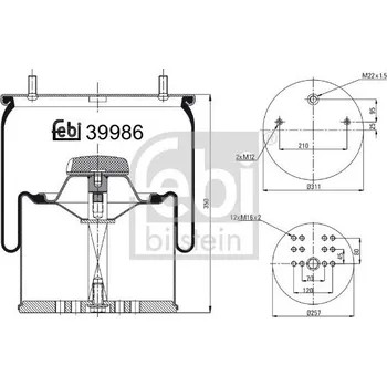 Mech, pneumatické odpružení FEBI BILSTEIN 39986