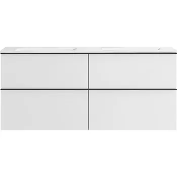 Koupelnový nábytek CERANO - Koupelnová skříňka pod umyvadlo Velora - bílá matná - 120x49,8x45,2 cm