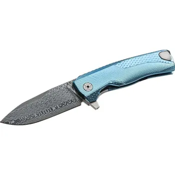 kapesní nůž Kapesní nůž LionSteel ROK DD BL čepel damascénská ocel,titanová rukojeť