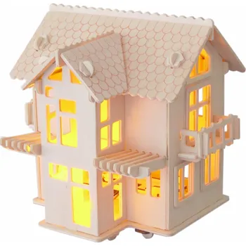 Puzzle Woodcraft Dřevěné 3D puzzle Evropská vila C