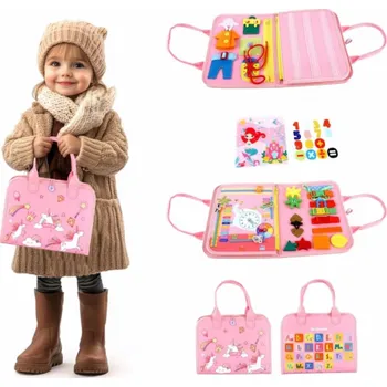 Dřevěná hračka 2Kids Toys Senzorická busy kniha Jedonorožec 1