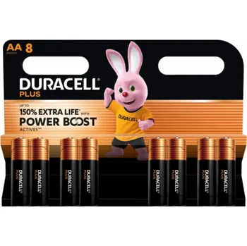 Článková baterie 1x8 Duracell Plus Power Boost Mignon MN1500 AA LR6 1,5V