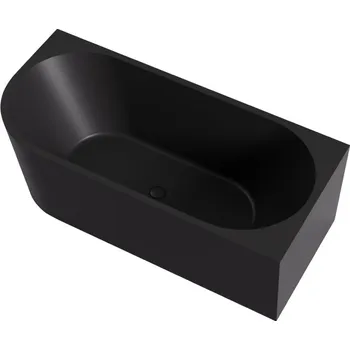 Vana CERANO Volně stojící akrylátová vana Bianco, pravá černá mat 170x80