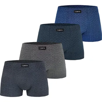 Boxerky FANNIFEN Pánské bambusové boxerky HONEYCOMB M6765 4ks v balení Barva: Mix, Velikost: M