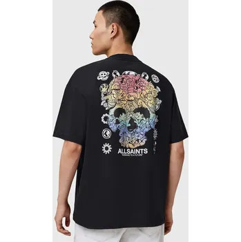 Pánské tričko Bavlněné tričko AllSaints TRANCE pánské, černá barva, M022PD 99X, vel. XXL