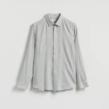 Reserved - Hladká košile regular fit - tmavomodrá - 214BK-59M - 214BK-59M-L