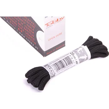 Tkaničky do bot Tkaničky kulaté Tobby 0642-8000 black 5mm multipack Velikost: 200 cm