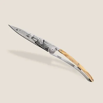 Kapesní nůž Deejo 1CB079 Tattoo 37g olive wood Sailing