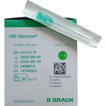 Zdraví Injekční jehla 0.8x40 zelená 1ks 4657527