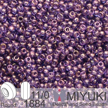 Korálek Korálky Miyuki Round 11/0. Barva 1884 Violet Gold Luster. Balení 5g.