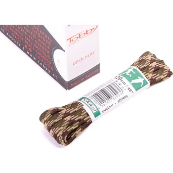 Tkaničky do bot Tkaničky ploché Tobby 0802-723 camo multipack Velikost: 200 cm