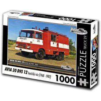 Puzzle Puzzle Retro-auta Truck AVIA 30 DVS 12 hasičský vůz 1000 dílků