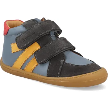 Barefoot dětské kotníkové boty Develab - Midcut 2 Grey Combi modré Velikost: 28