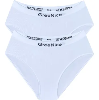 Kalhotky Dámské bezešvé kalhotky GreeNice Art: 6614 ( 2ks vbalení ) Barva: Bílá, Velikost: M/L