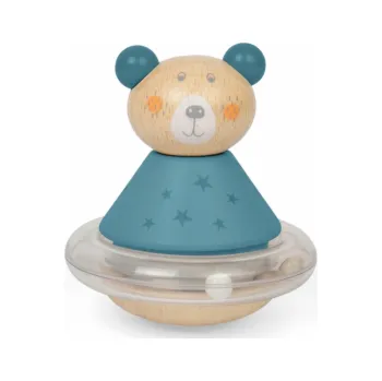 Dřevěná hračka Bigjigs Toys Panáček vstáváček Medvídek