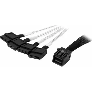 Kabel do PC StarTech.com 1m Internal Mini SAS to SATA Cable - SFF-8643 to 4x SATA (SAS43SAT1M) - Kabel SATA/SAS - 4 x Mini SAS HD (SFF-8643) (Z) do SATA (Z) - 1 m - černá a stříbrná - pro P/N: SFF86448PLT2