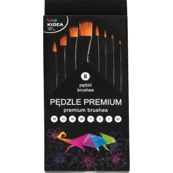 Vodová barva Sada prémiových štětců Kidea – 8 ks