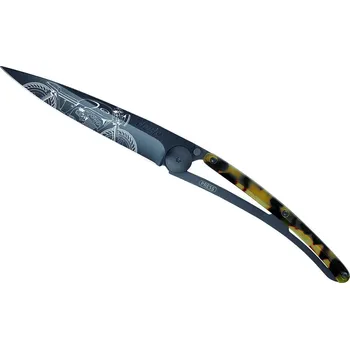 kapesní nůž Kapesní nůž Deejo 1GC102 Tattoo Black Turtle 37g turtle shell Café Racer