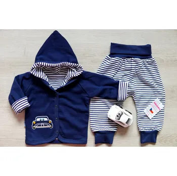 Kojenecká souprava AMÁLKA Bavlněná kojenecká souprava, autíčko Velikost: 74