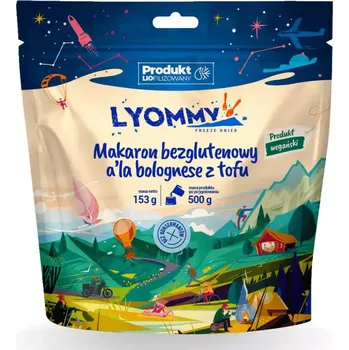 Outdoor vaření Lyommy Bezlepkové těstoviny alla bolognese s tofu Velká