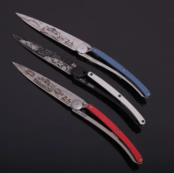 Multifunkční nůž Sada kapesních nožů Deejo DEE24H004 24H Le Mans aluminium 3x37g limitovaná edice