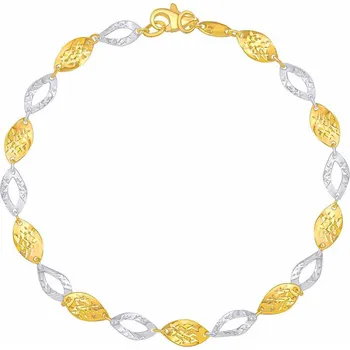 Náramek Zlatý náramek Silvana ze žlutého a bílého zlata - 5 mm varianta 18 cm FNN1874BGYW-18 cm