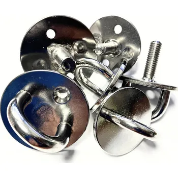 Tesařské kování deska s okem kruhová se šroubem 6*30mm NEREZ A2 9283-06