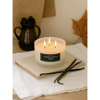 Svíčka Sinsay - Vonná svíčka Smoked Vanilla Tonka - bílá - 429HN-00X - 429HN-00X-ONE