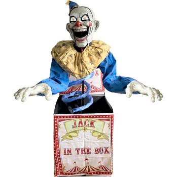 Party dekorace Halloween klaun, jack in the box, 180 cm