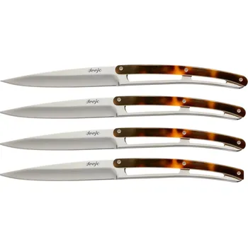 Kuchyňský nůž Deejo 4AC001 sada 4 příborových nožů Table,vysoký lesk,turtle shell