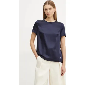 Dámská halenka Hedvábná halenka Marciano by Guess DENISE tmavomodrá barva, s aplikací, 4YGH07 7117A 4YGH07.7117A 59X, vel. 34