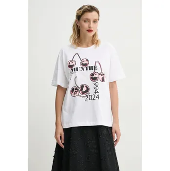 Pánské tričko Bavlněné tričko MUNTHE FELITA bílá barva, 251110125160 00X, vel. 36