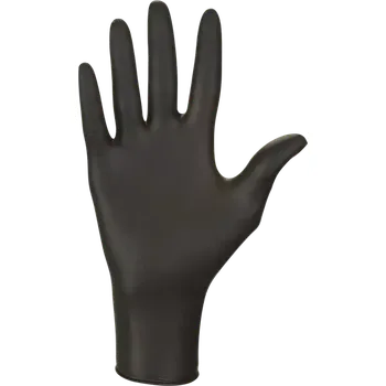Vyšetřovací rukavice NITRYLEX BLACK Nitrilové vyšetřovací rukavice bez pudru, černé (100ks/balení) (Nitrilové vyšetřovací rukavice NITRYLEX BLACK bez pudru, černé, dostupné ve velikostech S–XL, balení 100 ks.)