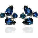 Zlatnictví Helios Náušnice bílé zlato se safíry