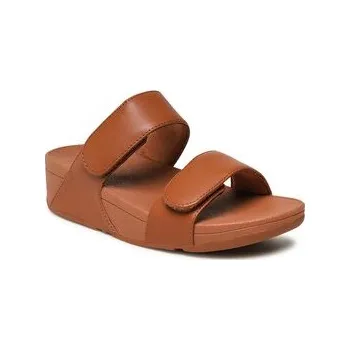 Dámské pantofle Nazouváky FitFlop LULU FV6-592 Hnědá 38