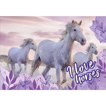 Kancelář DERFORM Podložka na stůl I Love Horses – oboustranná