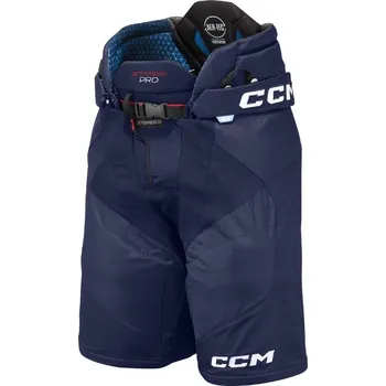 Hokejové kalhoty Kalhoty CCM Jetspeed Pro Velcro SR, tmavě modrá, Senior, M CCM