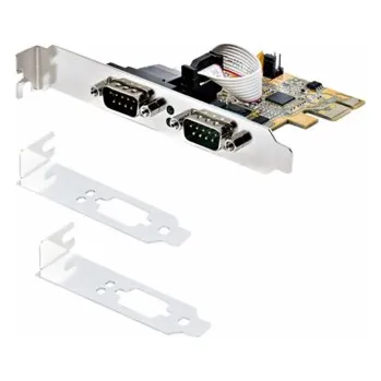 StarTech.com 2-Port PCI Express Serial Card, Dual Port PCIe to RS232 (DB9) Serial Interface Card, 16C1050 UART, Standard or Low Profile Brackets, COM Retention, For Windows & Linux - PCIe to Dual DB9