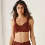 Diskrétní podprsenka z mikrovlákna s podšívkou se skrytými kosticemi čokoládová 70A