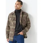 Flanelová kostkovaná svrchní košile khaki/bordó 51/52