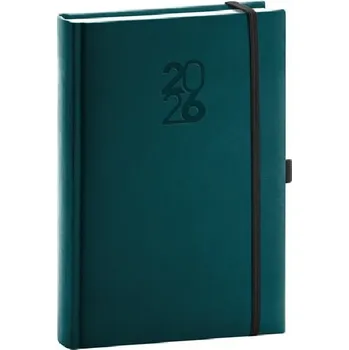 Diář Diář 2026: Aprint Top - petrolejový, denní, 15 x 21 cm - Notique