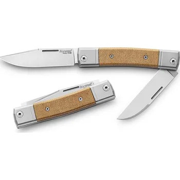 kapesní nůž Kapesní dvoučepelový nůž LionSteel bestMAN BM13 CVN čepel ocel M390,rukojeť canvas