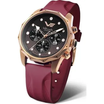 Hodinky Vostok Europe Vilnele Chrono JS20-125B751 - Bordó silikonový řemínek navíc + 5 let záruka a dárek ZDARMA