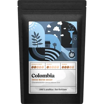 Káva Kafčo-čajda Colombia Swiss Water Decaf - Bezkofeinová jednodruhová káva - arabica Velikost balení: 1000 g, Způsob mletí: French press (velmi hrubá)