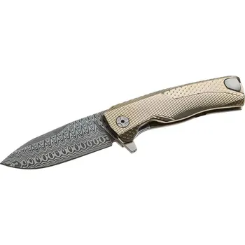 kapesní nůž Kapesní nůž LionSteel ROK DD GL čepel damascénská ocel,titanová rukojeť