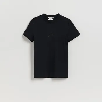 Pánské tričko Reserved - Bavlněné tričko slim fit - černý - 275FP-99X - 275FP-99X-XL