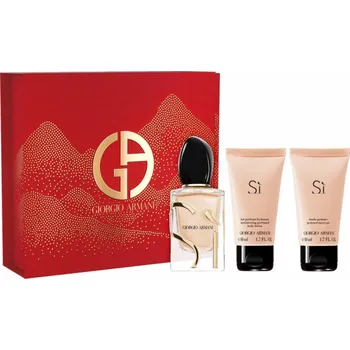 Masážní přístroj Giorgio Armani SADA Si EDP sprej 50ml + TĚLOVÉ MLÉKO 50ml + SPRCHOVÝ GEL 50ml