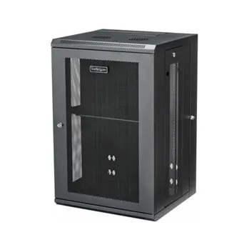 Rozvaděč StarTech.com 18U 19" Wall Mount Network Cabinet, 16" Deep Hinged Locking IT Network Switch Depth Enclosure, Assembled Vented Computer Equipment Data Rack with Shelf & Flexible Side Panels - 18U Vented