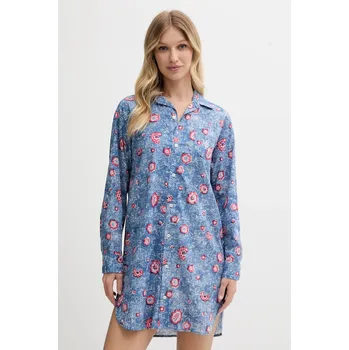 Dámská noční košile Noční košilka Lauren Ralph Lauren dámská, modrá barva, ILN32429 95A, vel. XS