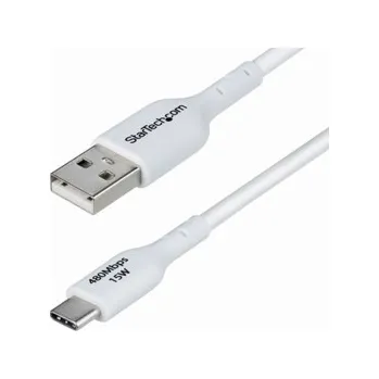 Datový kabel StarTech.com 2m (6.6ft) White USB-A to USB-C Charging Cable/Cord, M/M - USB kabel - USB (M) do USB-C (M) - USB 2.0 - 3 A - 2 m - neobsahuje halogen, pasivní, nabíjení a synchronizace, USB Fast Charge